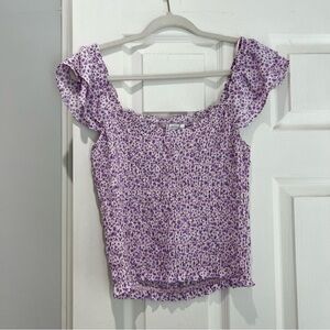 Lush Smocked Floral Top